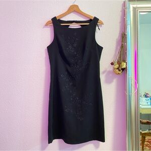 Fashion Bug Vintage black beaded dress size 10